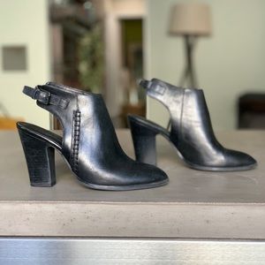 Franco Sarto Leather Pointed Toe Ankle Booties